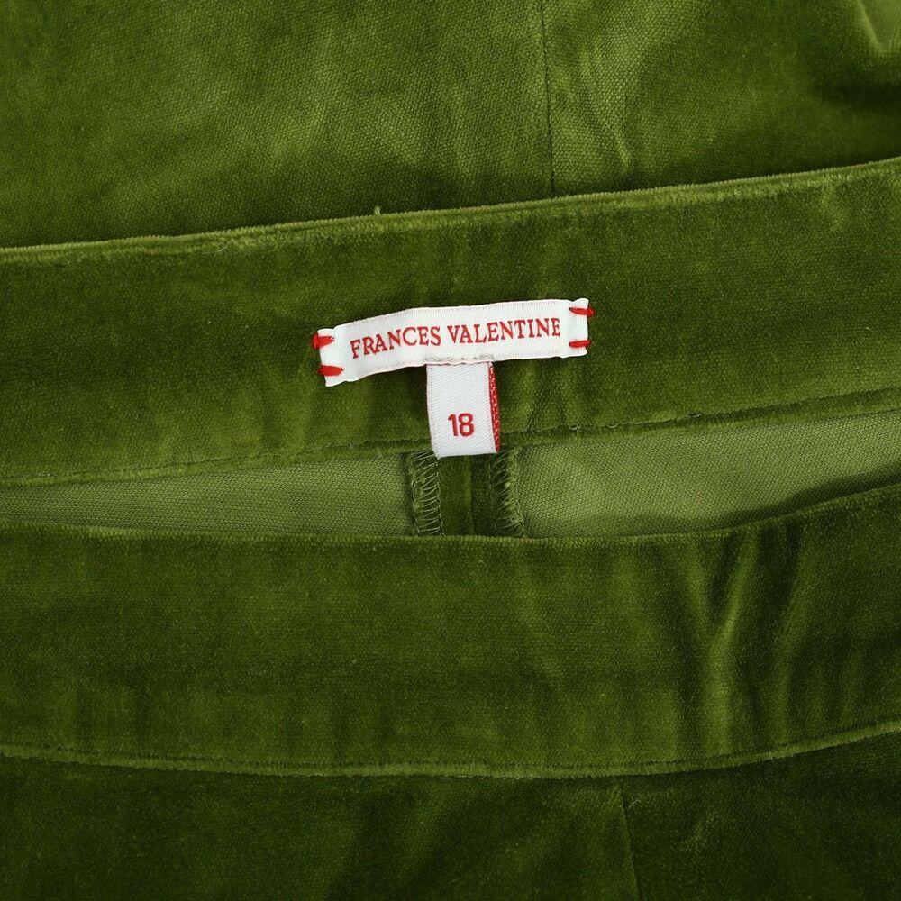 Frances Valentine Lucy Velvet Cigarette Pants High Rise Slim Leg XL-18 285086 - Picture 5 of 5